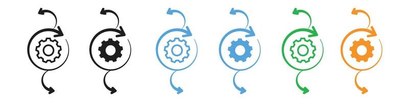 Dynamic Flexibility and Agile Movement Icon for Quick Adaptation vector