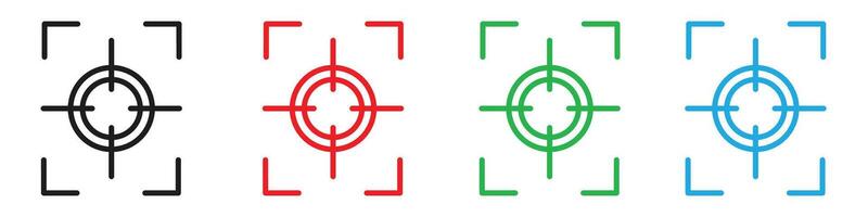Focusing icon mark in filled style vector
