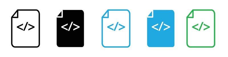 HTML script icon mark in filled style vector