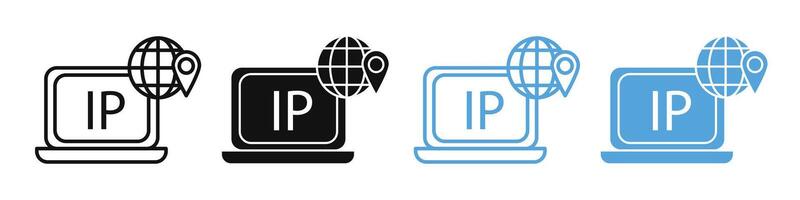 IP icon mark in filled style vector