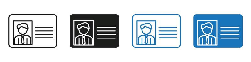 Id card icon vector