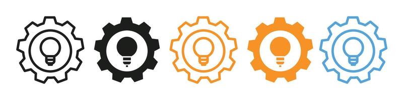 Implementation icon mark in filled style vector