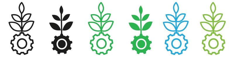 Green technology icon representing sustainable innovations and eco-friendly practices, suitable for environmental projects and green businesses vector