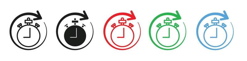 Work Hour Reduction Timer Icon for Increased Time Efficiency vector