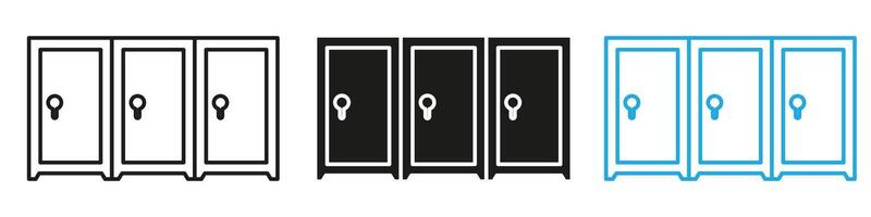 Locker icon mark in filled style vector