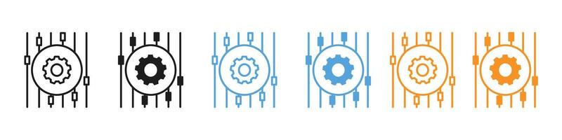 Mass customization icon mark in filled style vector