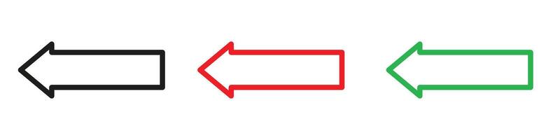 Backward Navigation Left Arrow Icon for Input Output or Directional Cues vector