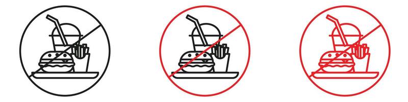 No food icon mark in filled style vector