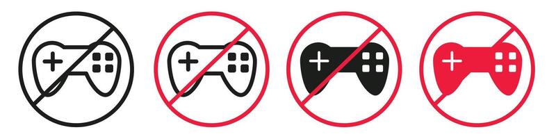 Gaming Restriction Icon for Enforcing No Play Rules vector