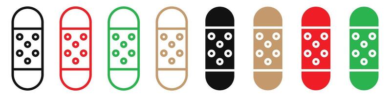 Medical patch icon mark in filled style vector