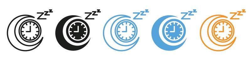 Sleep routine icon with a nighttime motif for depicting a restful evening vector