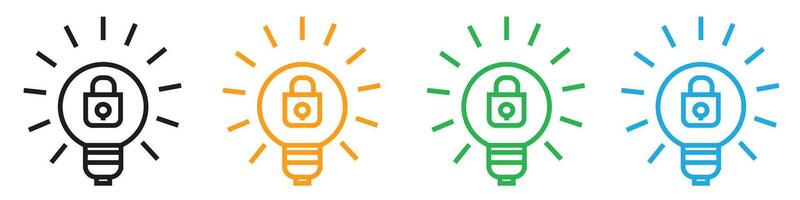 Patent and intellectual property icon mark in filled style vector