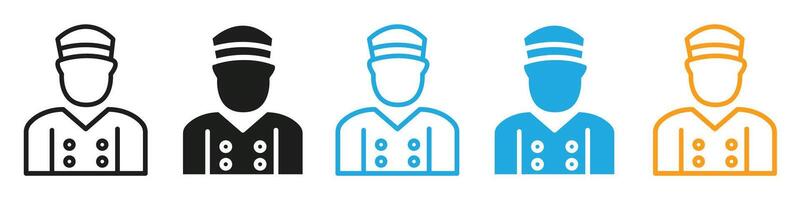 Porter icon mark in filled style vector