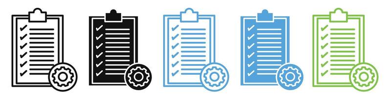 Project management icon mark in filled style vector