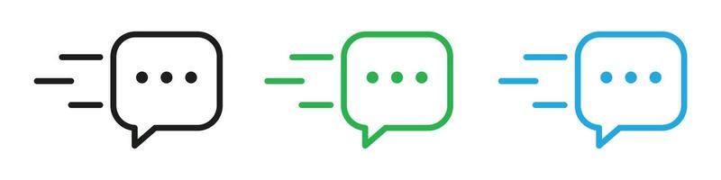 Quick Message icon mark in filled style vector