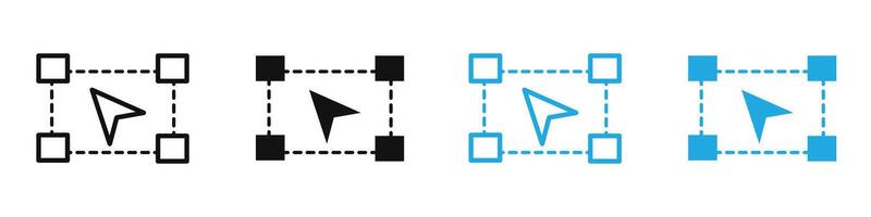 Selection tool icon mark in filled style vector