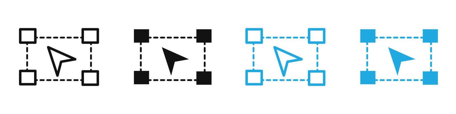 Selection tool icon mark in filled style