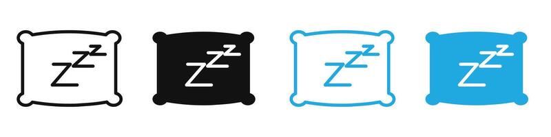 Pillow icon mark in filled style vector