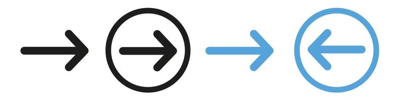 Forward Movement Direction with Right Arrow Navigation Icon vector