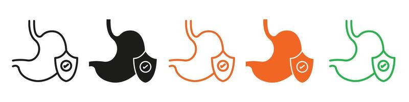 Digestive system care icon emphasizing the importance of gastrointestinal health vector