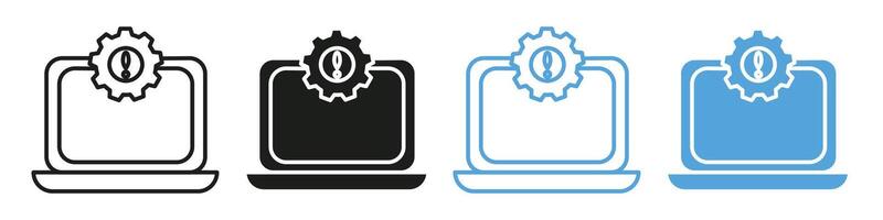 Machinery Error and Technical Fault Icon for Industrial Challenges vector