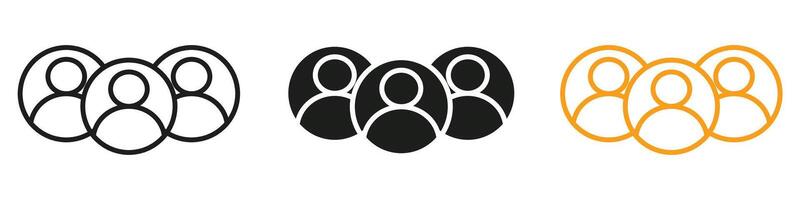 Team icon illustrating group work and cooperation, ideal for organizational development and team-building activities vector