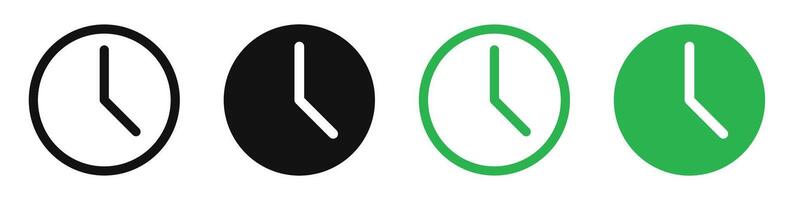 Time icon mark in filled style vector