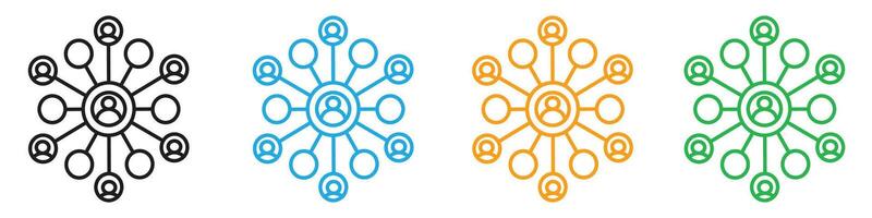 Stakeholders icon showing business collaboration and partnerships, perfect for corporate strategy and project management vector