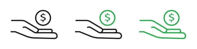 Value icon mark in filled style vector
