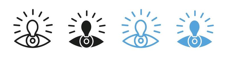 Vision icon mark in filled style vector