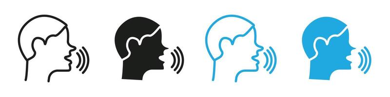Voice recognition icon mark in filled style vector