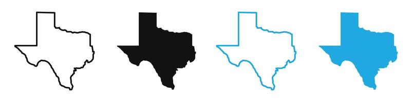 Texas map icon mark in filled style vector
