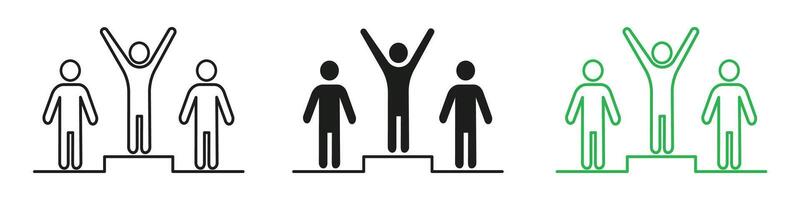 Winner icon showing a trophy and victory, perfect for competitions, awards, and recognition events vector