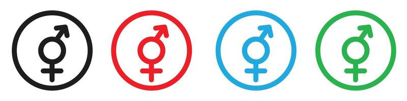 Unisex icon mark in filled style vector