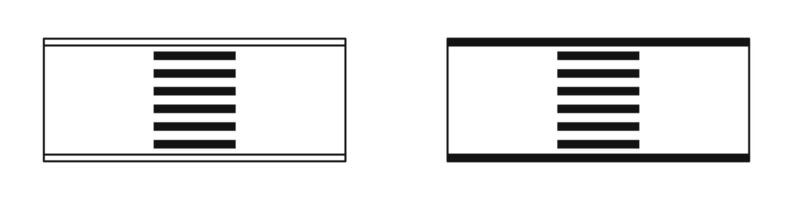 Zebra crossing icon mark in filled style vector