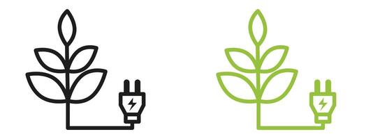Eco-friendly Energy Icon Highlighting Alternative Power Sources and Green Technology vector