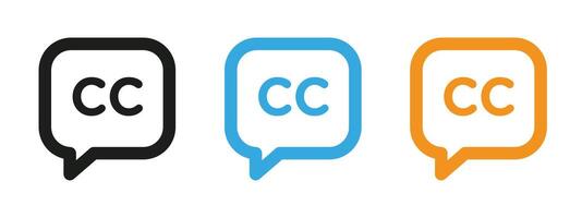 Closed Caption Graphic Emphasizing Accessible Media and Subtitles vector