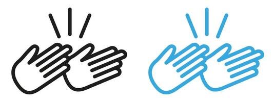Applause Clapping Hands Icon for Appreciation, Social Interaction, and Positive Feedback vector