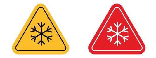 Low temperature alert highlighting potential risk of cold-related illnesses vector