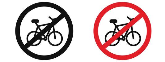 Bicycle Usage Prohibited Sign Enhance Safety in Pedestrian Areas vector