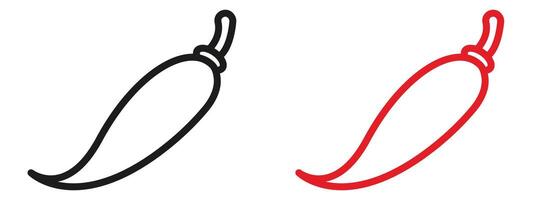 Chilli icon mark in filled style vector