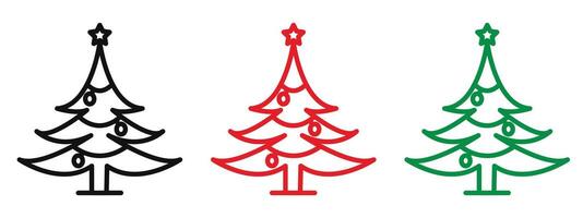 Christmas tree icon vector