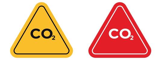 CO2 exposure risk warning indicating potential danger from carbon dioxide vector