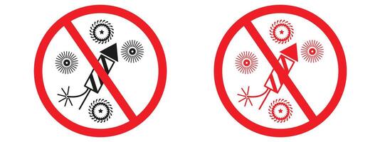 Fireworks Ban Sign Promote Safety by Prohibiting Fireworks Use vector