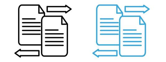 Data transfer icon mark in filled style vector
