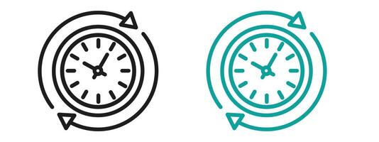 Course of time icon mark in filled style vector