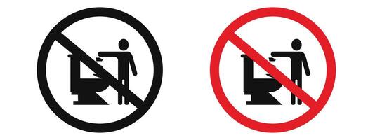 Prevent toilet littering with this prohibition sign, featuring a clear no-litter icon and warning label, ideal for maintaining cleanliness in public and private restrooms. vector