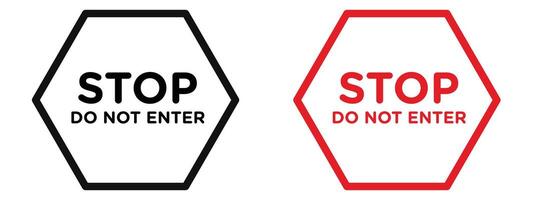 Do Not Enter Sign for Restricted Access, Safety Warnings, and Traffic Regulations vector