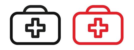 First aid box icon mark in filled style vector
