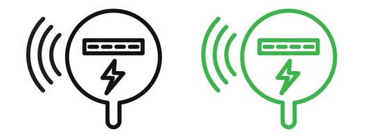 Electric Meter Icon Ideal for Utility and Electrical Designs vector